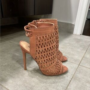 Pink high heel shoes